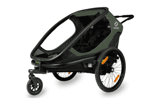 Hamax Outback 2 Sitzer - Kinderanhänger - green black