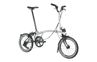 Brompton P-Line Urban - 4 Speed - Typ M - 16 Zoll 4K Faltrad - Lunar Ice