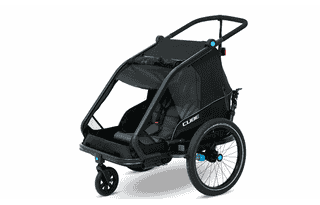 Cube Double CMPT - Kinder Fahrradanhänger - Black