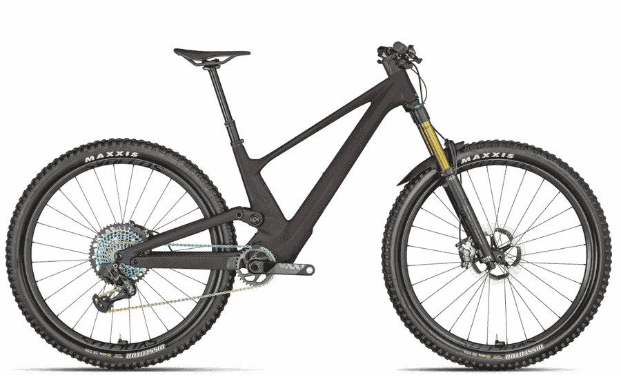 Scott Genius 900 Ultimate - 29 Zoll  12K Fully - Raw Carbon / Candy Red Flakes / Chrome