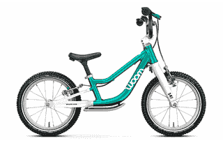Woom GO 1+  - 14 Zoll Laufrad - metallic turquoise