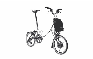 Brompton P-Line Electric Urban 4-speed - Typ H- 16 Zoll 300Wh 4K Faltrad - Lunar Ice