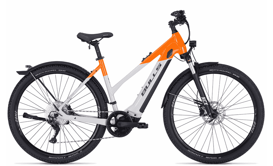 BULLS Cross Rider EVO 1 - 29 Zoll 625Wh 10K Trapez - light grey/orange