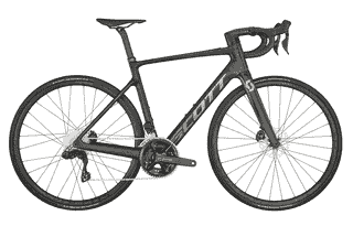 Scott Addict RC eRIDE 20 - 28 Zoll 236Wh 24K Diamant - raw carbon yellow flakes chrome silver
