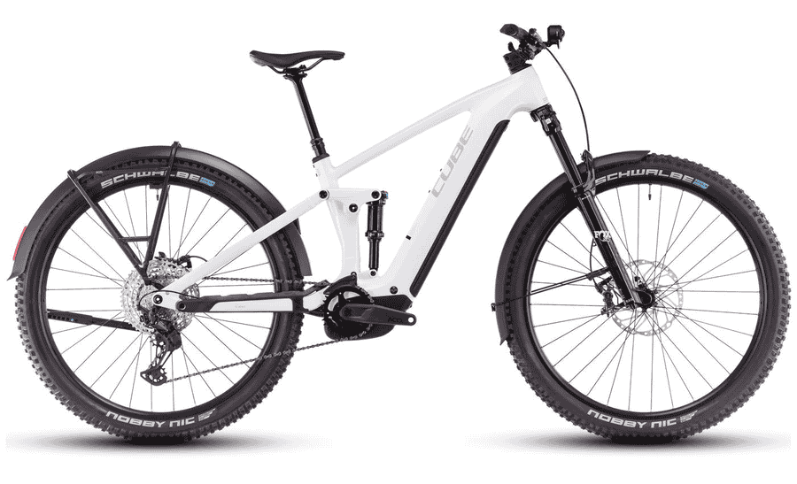 Cube Stereo Hybrid ONE44 EXC Allroad metallicwhite´n´black - 27.5 // 29 Zoll 800Wh 12K Fully - whitemarble´n´black