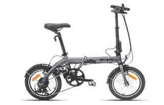 Mikro E-Bike - 16 Zoll 87Wh 6K Faltrad - grau matt