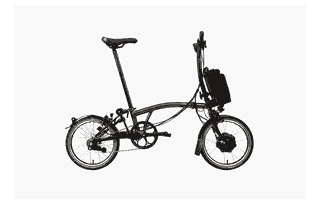 Brompton C-Line Electric Urban 4-speed - Typ H- 16 Zoll 300Wh 4K Faltrad - Black Lacquer