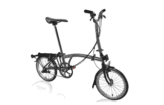 Brompton P-Line Urban - Typ H - 16 Zoll 4K Faltrad - Midnight Black