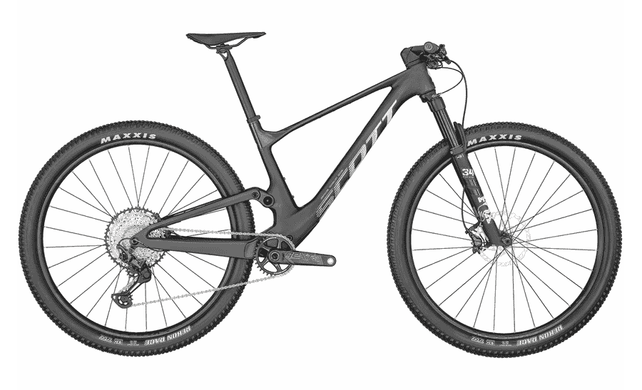 Scott Spark RC Team black - 29 Zoll 12K Fully - Raw Carbon