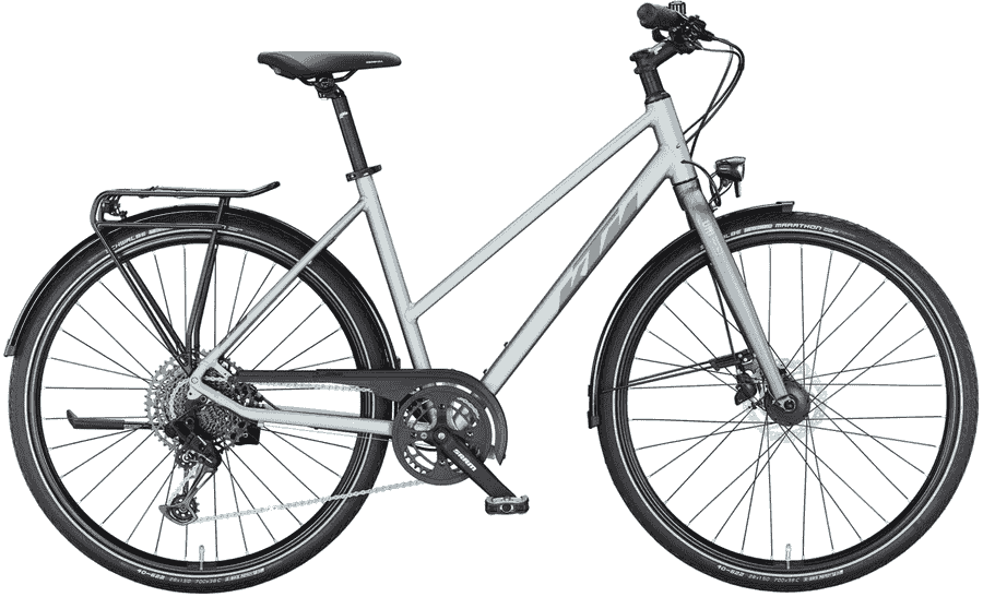 KTM LIFE LITE  - 28 Zoll 12K Trapez - azzuro silver matt