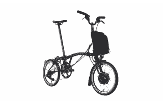 Brompton P-Line Electric Urban 4-speed - Typ H - 16 Zoll 300Wh 4K Faltrad - Midnight Black Metallic