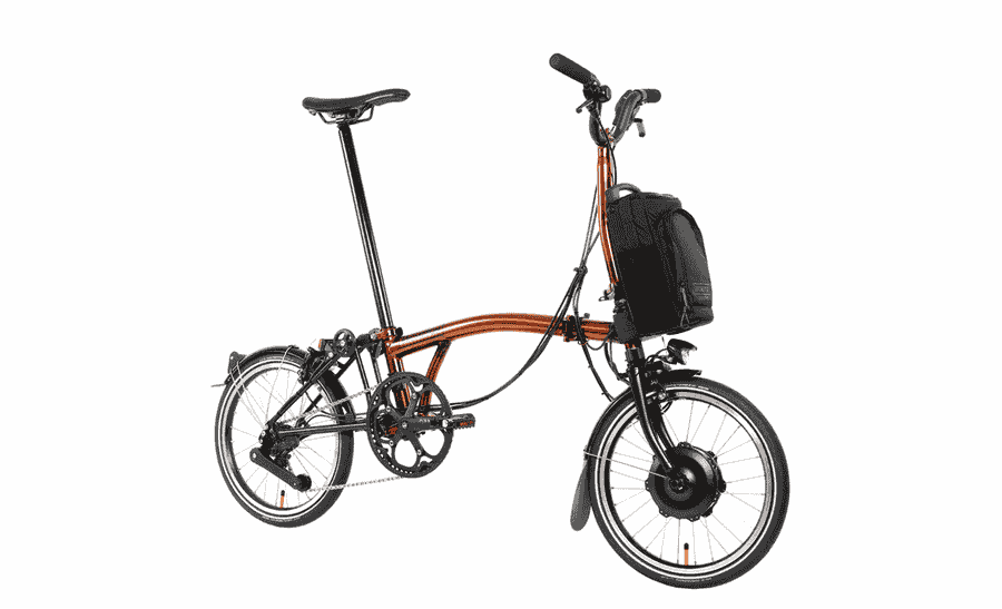 Brompton P-Line Electric Urban 4-speed - Typ H- 16 Zoll 300Wh 4K Faltrad - Flame Lacquer