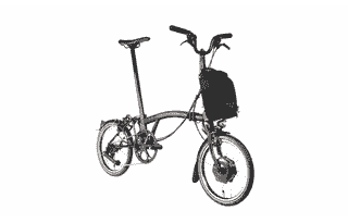 Brompton P-Line Electric Urban 4-speed - Typ H- 16 Zoll 300Wh 4K Faltrad - Bronze Sky